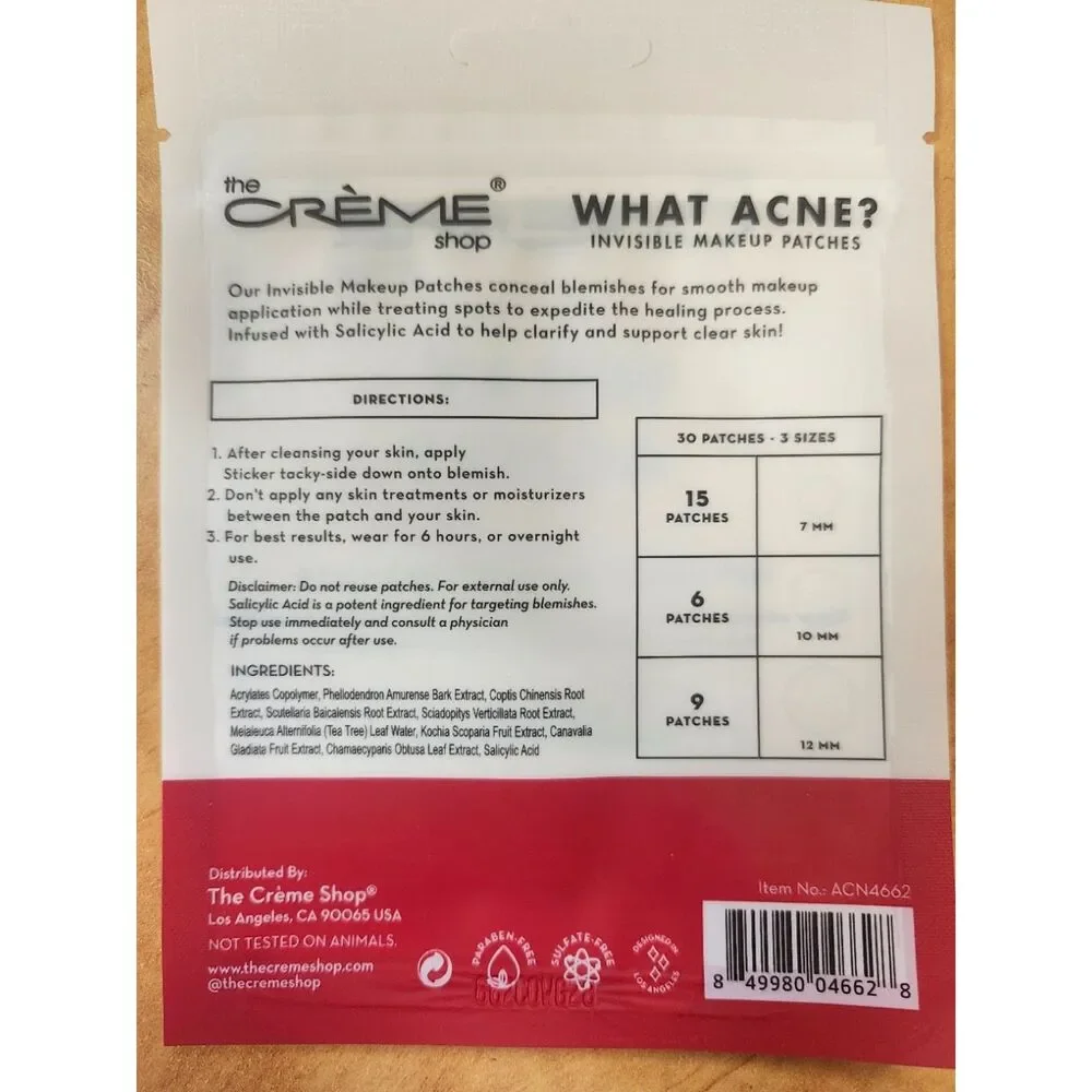 The Crème Shop What Acne? Invisible Makeup Patches - Salicylic Acid